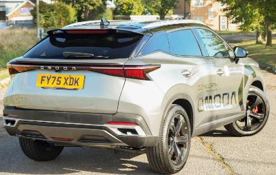 Silver SUV rear view with a registration plate reading FY75 XDK.