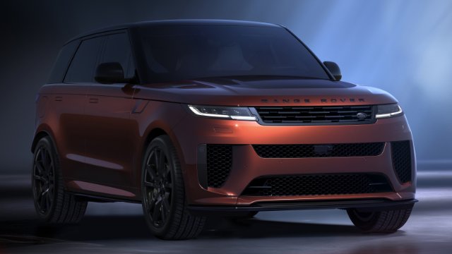 Dark orange SUV with black accents, viewed from the front left angle.