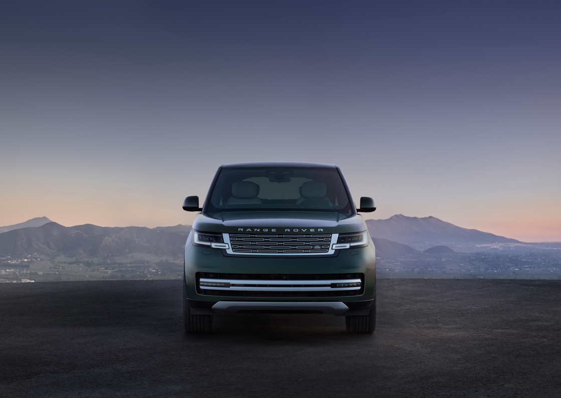 Front view of a Range Rover car.